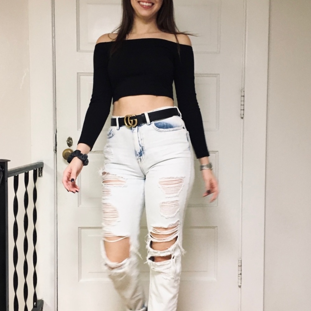 Distressed Boyfriend Jeans